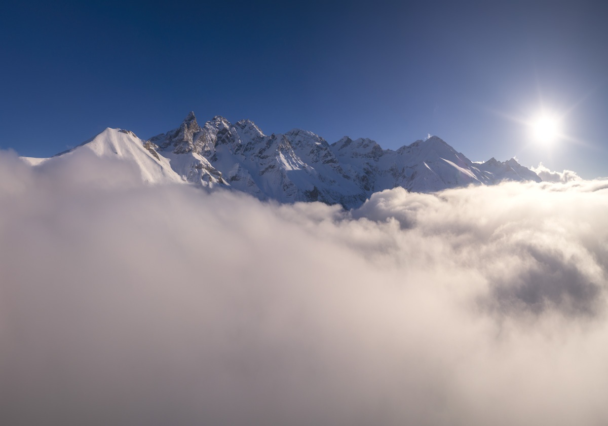 Allgäu & Alpen - 0152 - 2d9d428e 1 Panorama Allgäu Alpen Berge Winter Schnee verschneit Trettach Einödsbach Hochalpen Oberstdorf Oberallgäu Hochfrott Mädelegabel weiß blauer himmel sonne