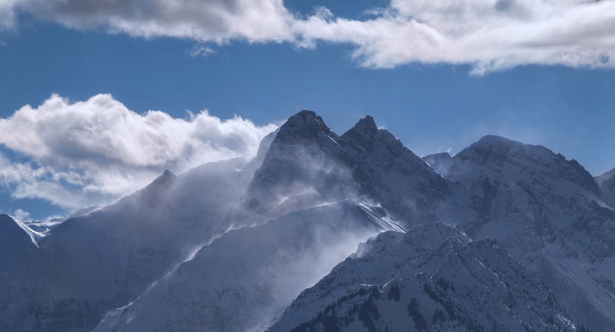 Meine Lieblingsmotive - 6800 - 0d997b40 1 Panorama Allgäu Alpen Berge Winter Schnee verschneit Trettach Hochalpen Oberstdorf Oberallgäu Hochfrott Mädelegabel weiß blauer himmel sonne