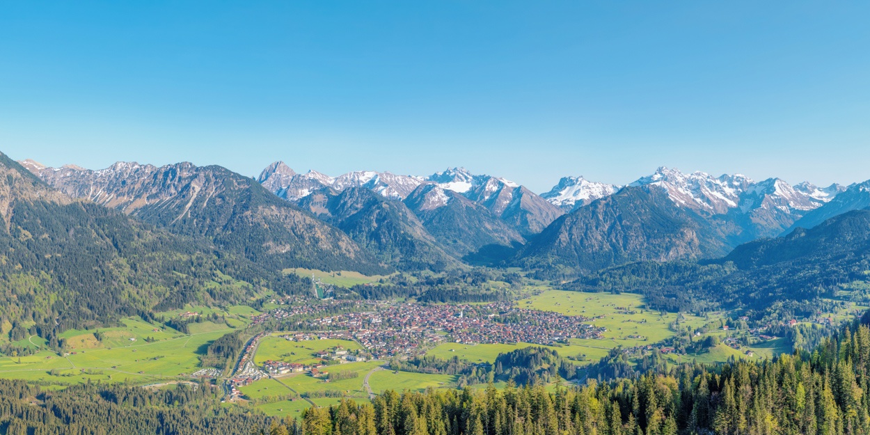 226 oberstdorf panorama allgäu rubihorn hochalpen trettach höfats nebelhorn blau grün